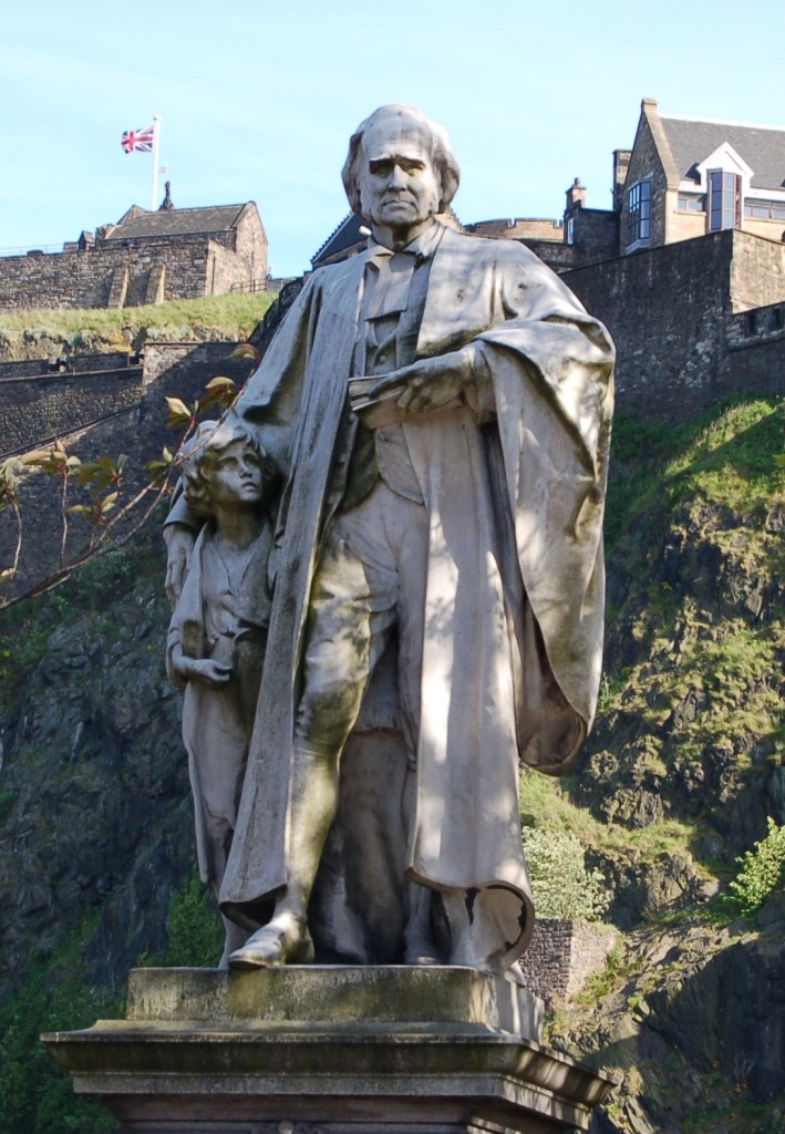 Statue of Dr Thomas Guthrie in Princes St, Edinburgh